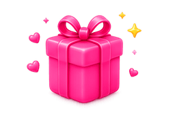 Pink gift box illustration for Anya's gift reminder