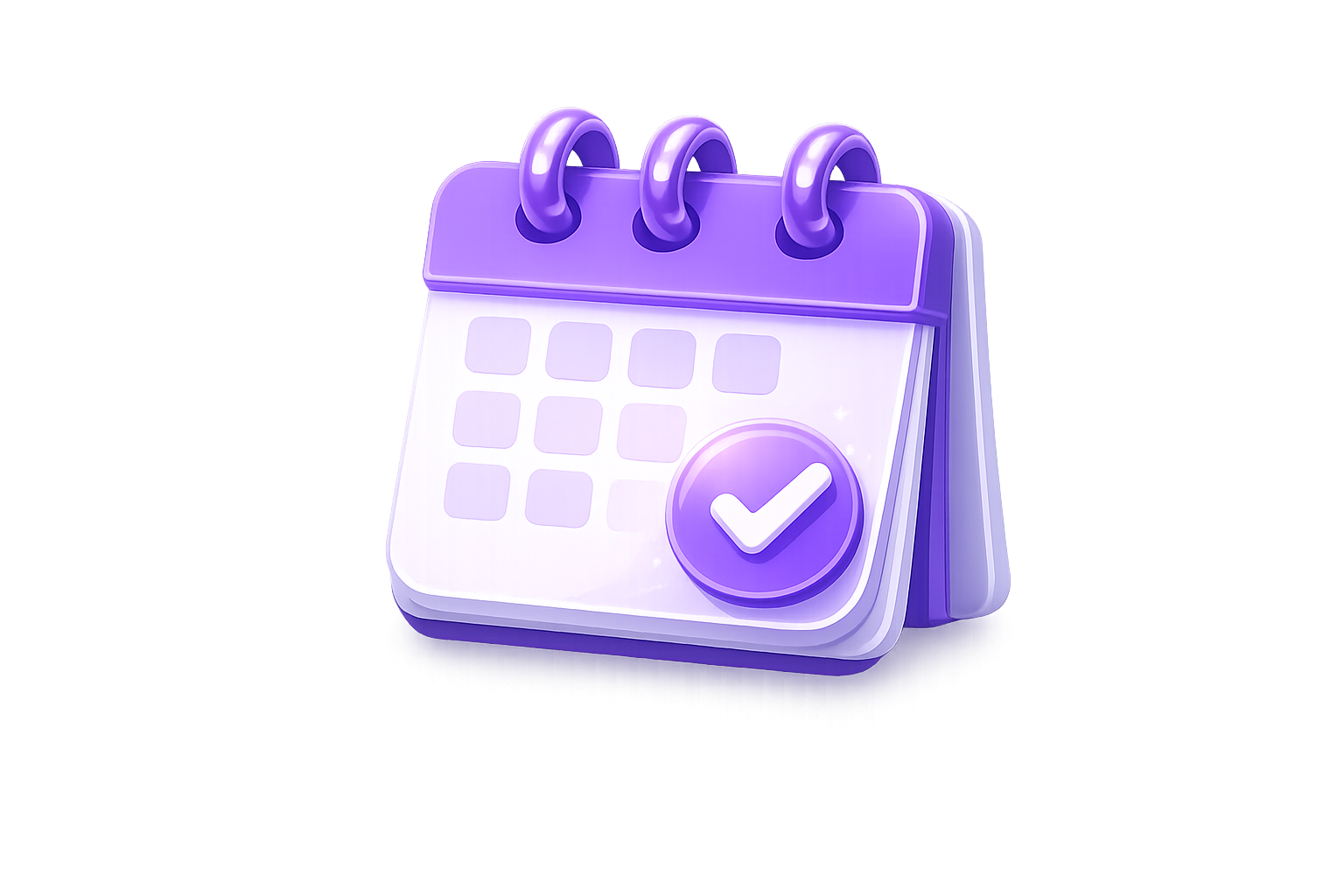 Calendar with check mark representing add event