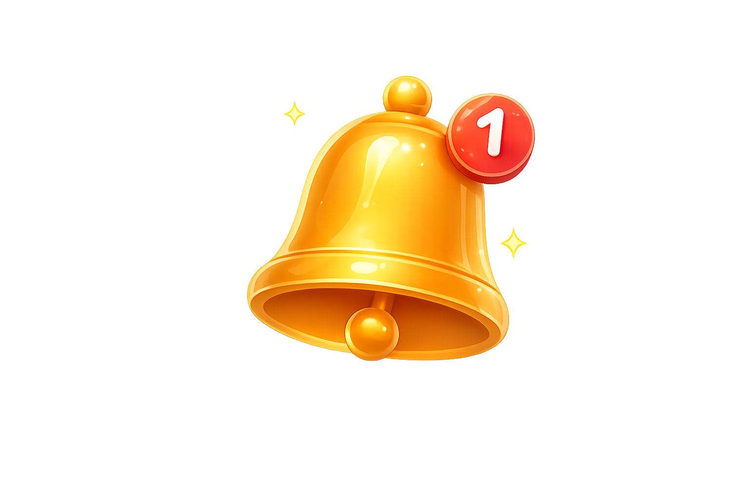 Golden notification bell representing add reminder