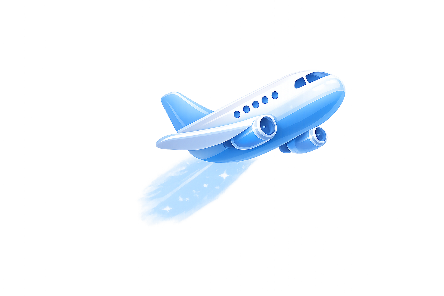 Airplane flying through clouds representing plan trip